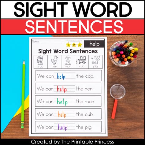 Beginner Kindergarten Sight Word Sentences Worksheets Millbasta