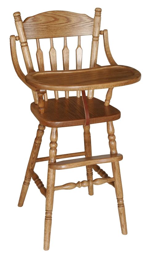 Wooden high chairs offer an amazing place for your kids to sit on. Kid's Post Plain Wooden High Chair from Duthcrafters Amish ...