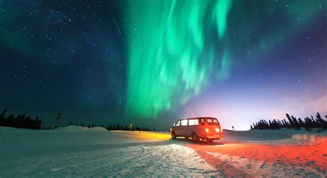 Northern Lights In The Sky Above Alaska See The Northern Lights