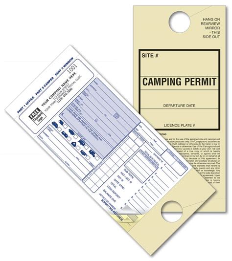 Camping Permit Mirror Tag Dfs