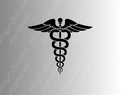 Caduceus Medical Symbol Vinyl Decal Sticker