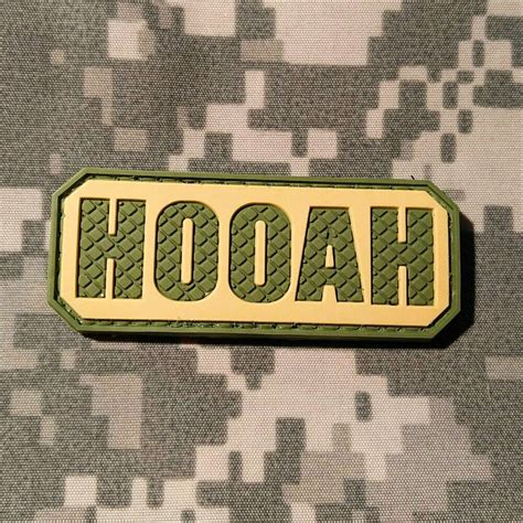 Hooah Pvc Morale Patch Velcro Backed Morale Patch By Neo Tactical