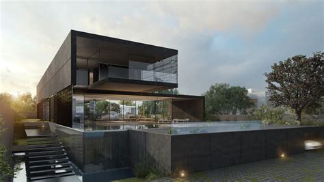 Black Concrete House Pitsou Kedem Modern Architecture Design
