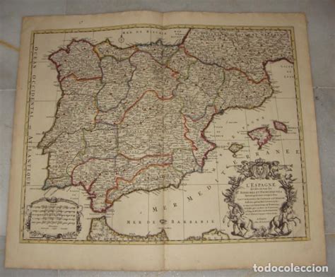 Mapa Grabado De España Y Portugal 1780 Jaillo Comprar Cartografía
