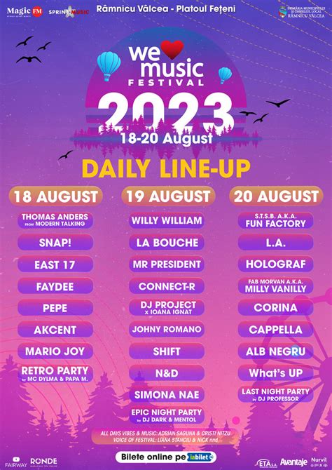 Bilete We Love Music Festival 18 20 Aug Platoul Feteni