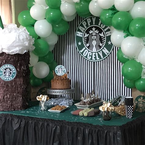 Starbucks Dessert Table Starbucks Birthday Party Kids Themed