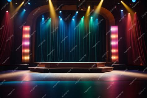 Premium AI Image | Kaleidoscope of Silence The Empty Concert Stage