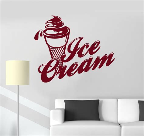 Vinyl Wall Decal Ice Cream Cone Shop For Truck Art Stickers Mural