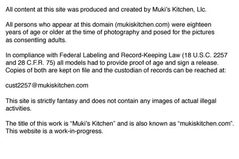 Muki S Kitchen Custodian Of Records U S C Section
