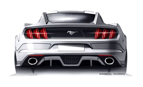 Ford Mustang Design Sketch By Kemal Curic Car Design Sketch Car Sketch
