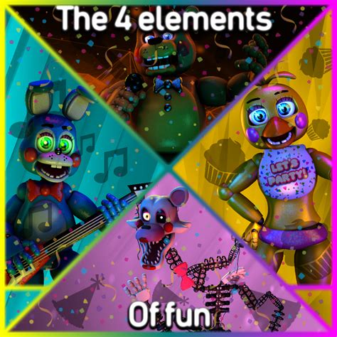 Fnaf Sfm Collab The 4 Elements Of Fun By Cloudcake54 On Deviantart