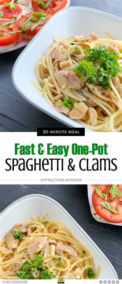 Easy One Pot Spaghetti With Clams In A White Wine Garlic Sauce Recipe