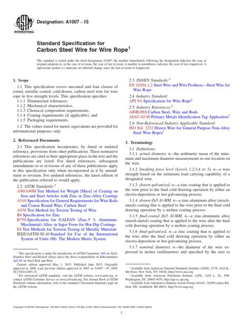 38874069 standard specification jkr road pdf for internal use only standard specification for road works kerajaan malaysia jabatan kerja raya malaysia course hero. A1007-15 Standard Specification for Carbon Steel Wire for ...