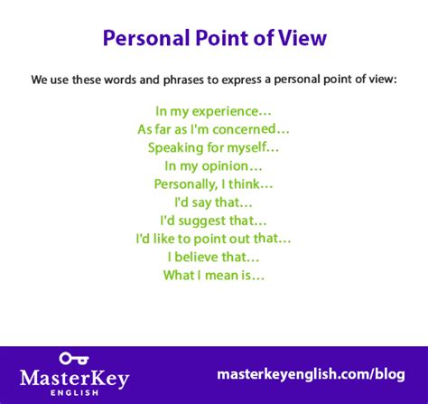 Personal Point Of View Masterkey English