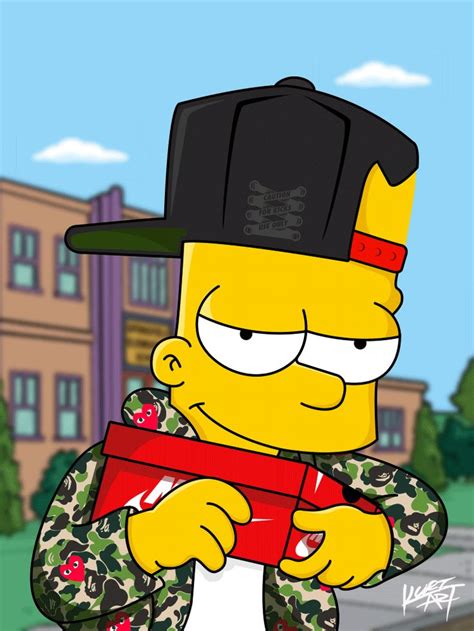 A collection of the top 46 supreme bart simpson wallpapers and backgrounds available for download for free. When new pair of kicks arrives in 2019 | Simpsons drawings ...