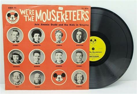 Walt Disney We Re The Mouseketeers Jimmie Dodd Annette 78rpm Dbr 71 1958 Vg Ebay