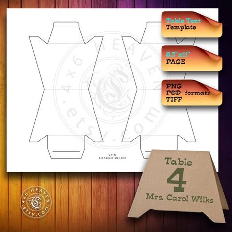 Table Tent Template Photoshop
