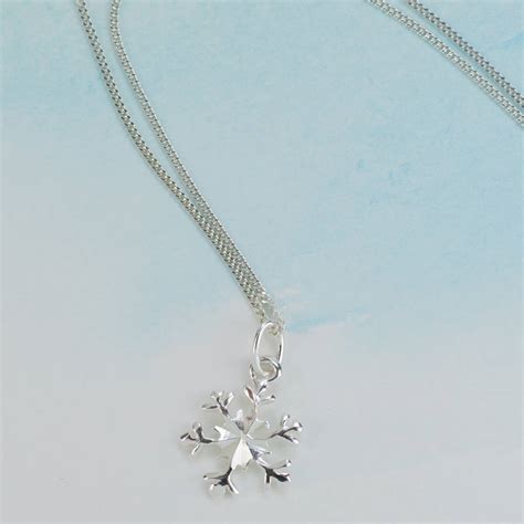 Sterling Silver Snowflake Necklace By Evy Designs