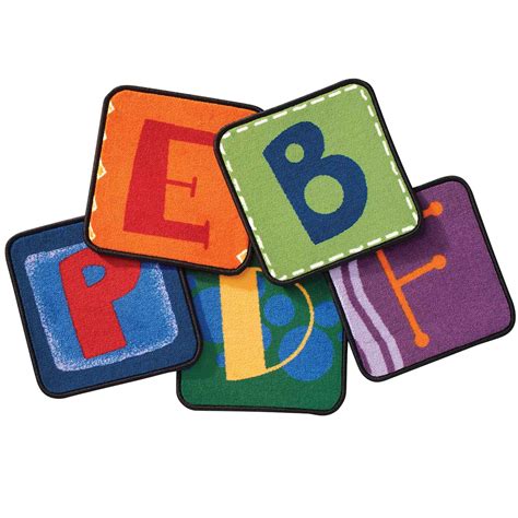 Alphabet Blocks Classroom Rug Squares Beckers
