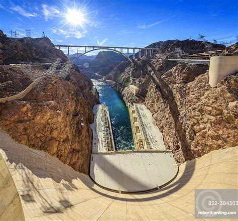 View Of The Hoover Dam Stock Photo