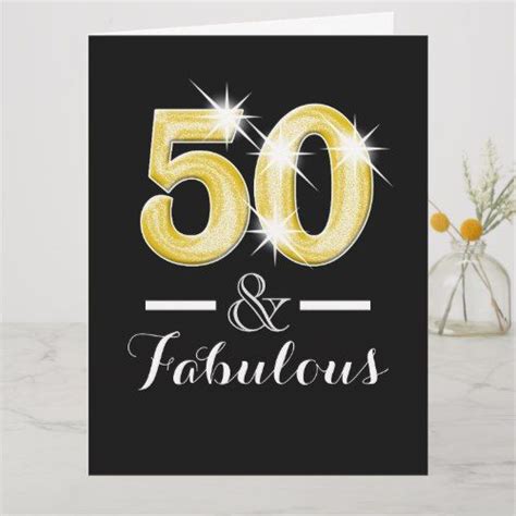 Fiftieth Fifty 50th Birthday Party Card In 2021 50th
