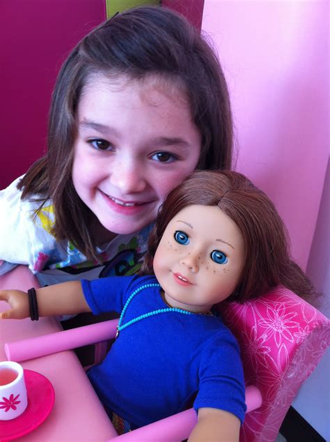 american girl store pictured with saige treat for finishing all three