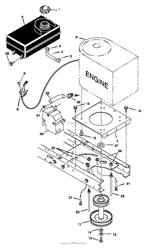 Murray 42560x92a Lawn Tractor 1997 Parts Diagram For Engine Mount