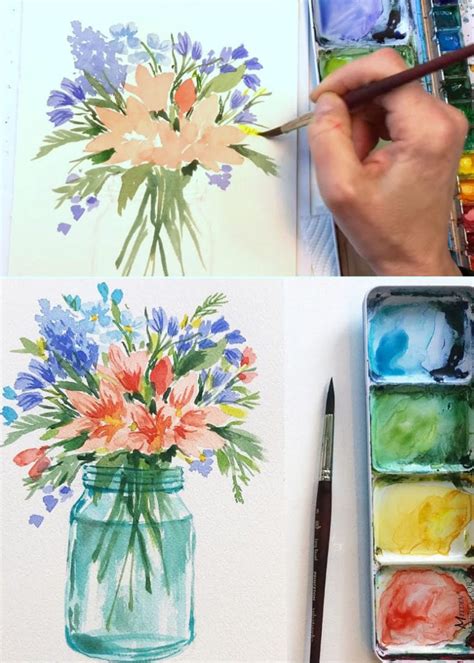 20 Best Watercolor Flowers Tutorials And Videos A Piece Of Rainbow