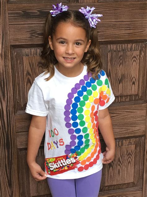 100th day of school tee skittles school shirts diy 100 days of school project kindergartens