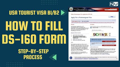 How To Fill Ds 160 Form For Usa Tourist Visa B1b2 Visa Application