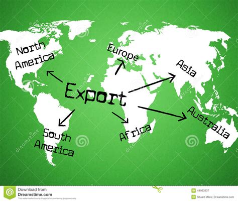 Export Worldwide Means Sell Overseas And Exported Stock Illustration ...