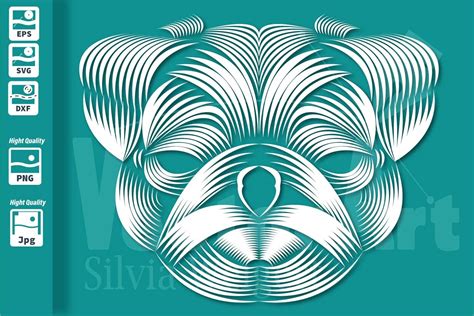 Pug SVG - Cut File for Crafters (108602) | Cut Files ...
