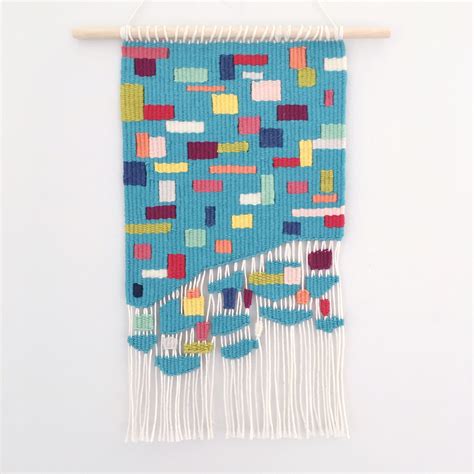 Hand Woven Tapestry Wall Hanging Sprinkles Etsy Woven Tapestry