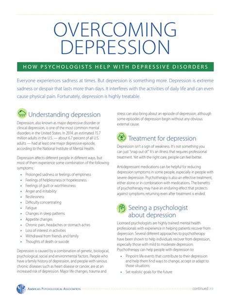 Depression Moodjuice Self Help Guide Pdf Major Depressive Disorder