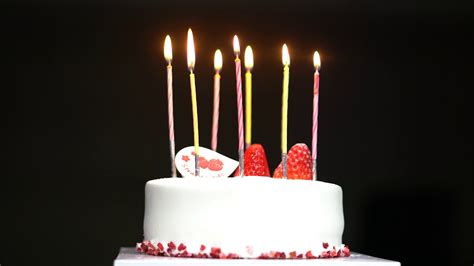 Birthday Cake Candles Get Lit And Blown Out 4k Stock Footage