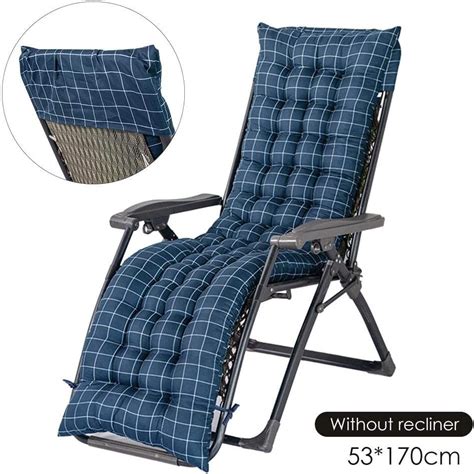 Garden Sunlounger Cushions Pads Replacement Sun Lounger Cushion With Non Slip Hood Portable