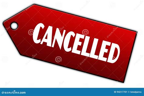 Red Cancelled Label Stock Illustration Illustration Of Notice 94217701