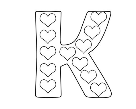 Letter K Coloring Pages For Toddlers  Coloring letters, Coloring pages