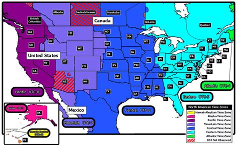 Printable Us Time Zone Map Time Zones Map Usa Printable Time Zone