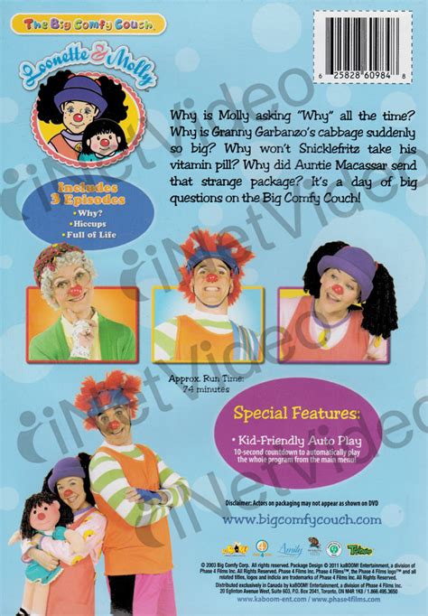 The Big Comfy Couch Loonette And Molly Asking Questions On Dvd Movie
