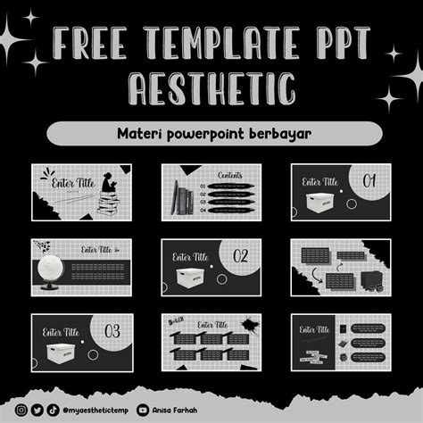 Part 5 Free Template Ppt Templates Powerpoint Aesthetic Stencils