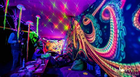 Psychedelic Backdrops Festival Decor Chill Area Octopus Psytrance