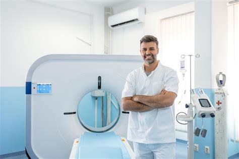 Premium Photo Confident Male Doctor Oncology In Magnetic Resonance Imaging Or Computed