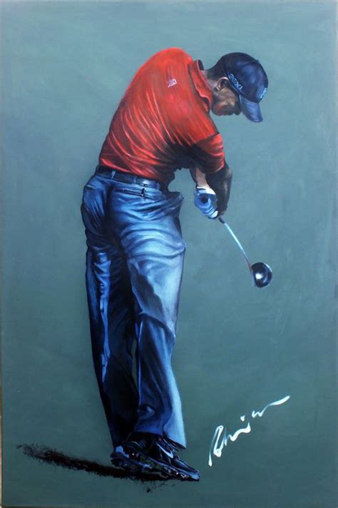 Tiger Woods Portraits By Mark Robinson Golf Portrait Artist Golf