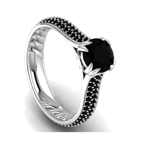 Unique Black Onyx Ring For Women Black Stone Ring For Women Etsy