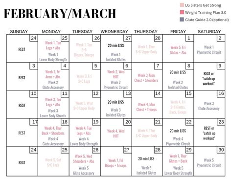Hybrid Training Calendar Plan Week 4 Schedule Lauren Gleisberg