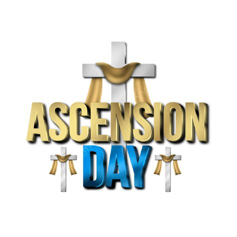 Asset Of Premium Illustration Ascension Day Greeting With Cross