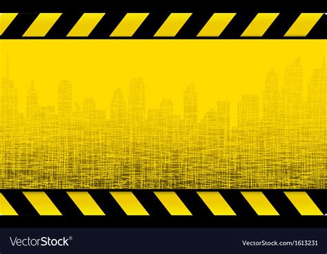 Download Grunge Construction Background With City Vector Image By