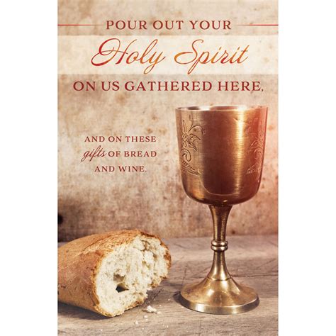 Church Bulletin 11 Communion Pour Out Your Holy Spirit Gold