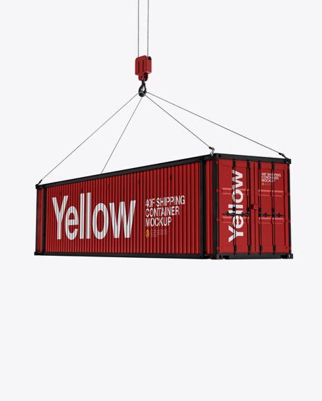 ✓ free for commercial use ✓ high quality images. Free PSD Mockup 40F Shipping Container with Slings Mockup ...